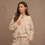 Cashmere Project Cable Puffer Vest