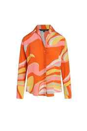 Catherine Gee Daria French Cuff Silk Blouse - Sherbet