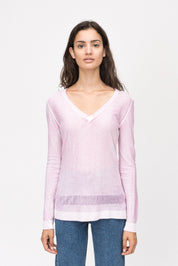 Kokun Overdyed Fitted V Neck L/S Tee
