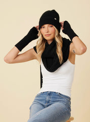 One Grey Day Pacific Cashmere Beanie in Black