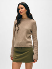 White + Warren Waffle Mesh Crew