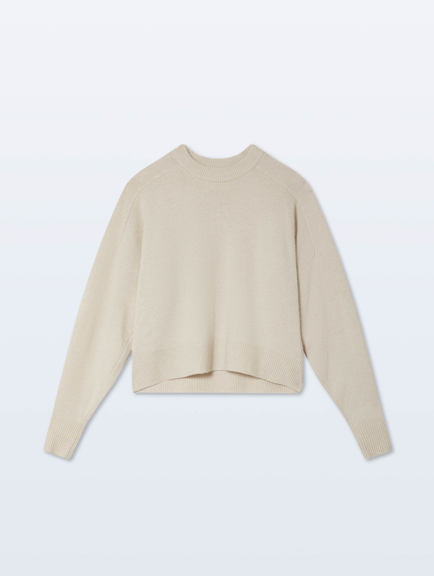 White + Warren Cashmere Blend Luxe Fringe Crew