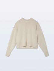 White + Warren Cashmere Blend Luxe Fringe Crew