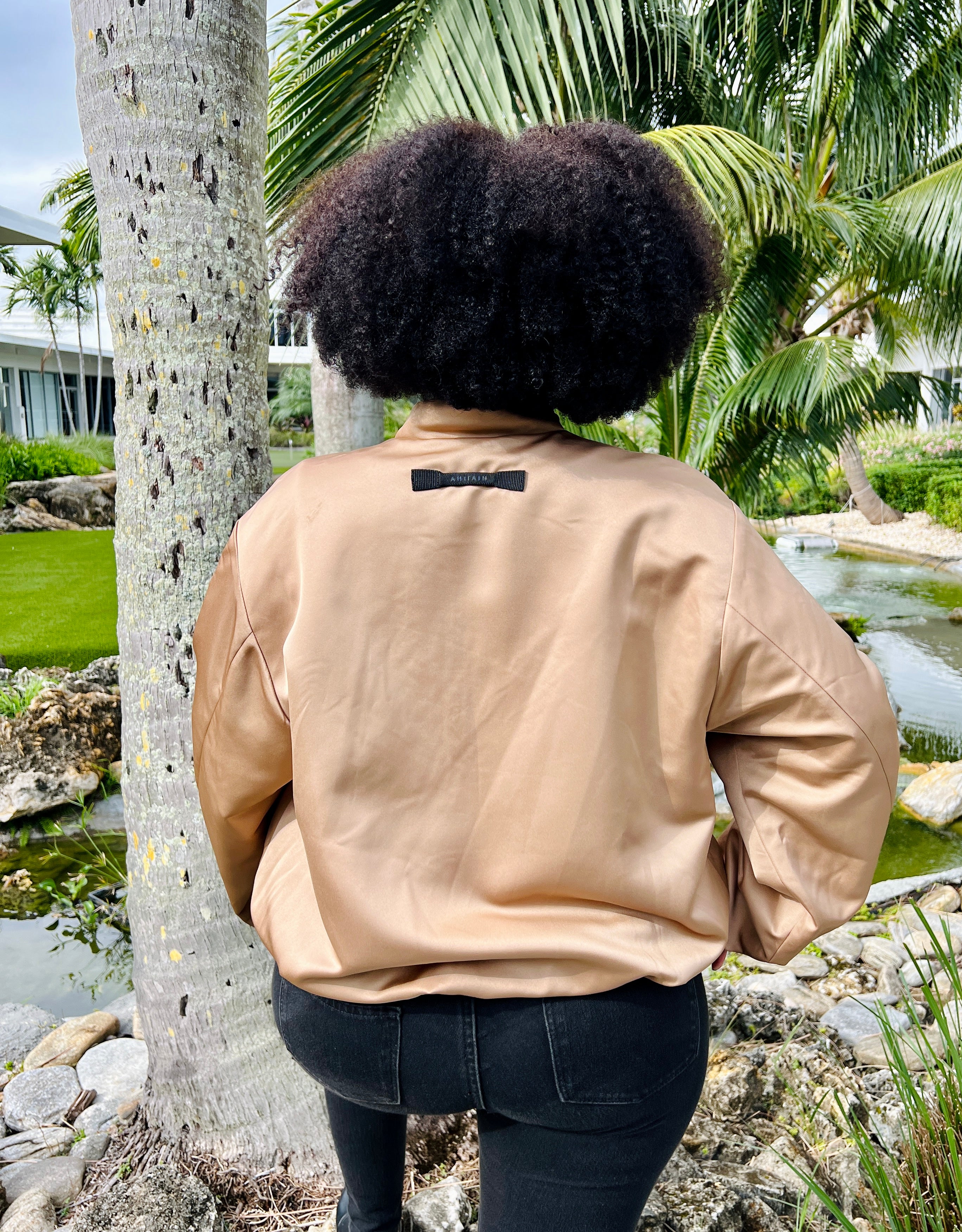 Ahirain Silk Bomber Jacket