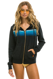 Aviator Nation 5 Stripe Zip Hoodie