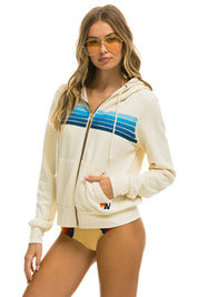 Aviator Nation 5 Stripe Zip Hoodie