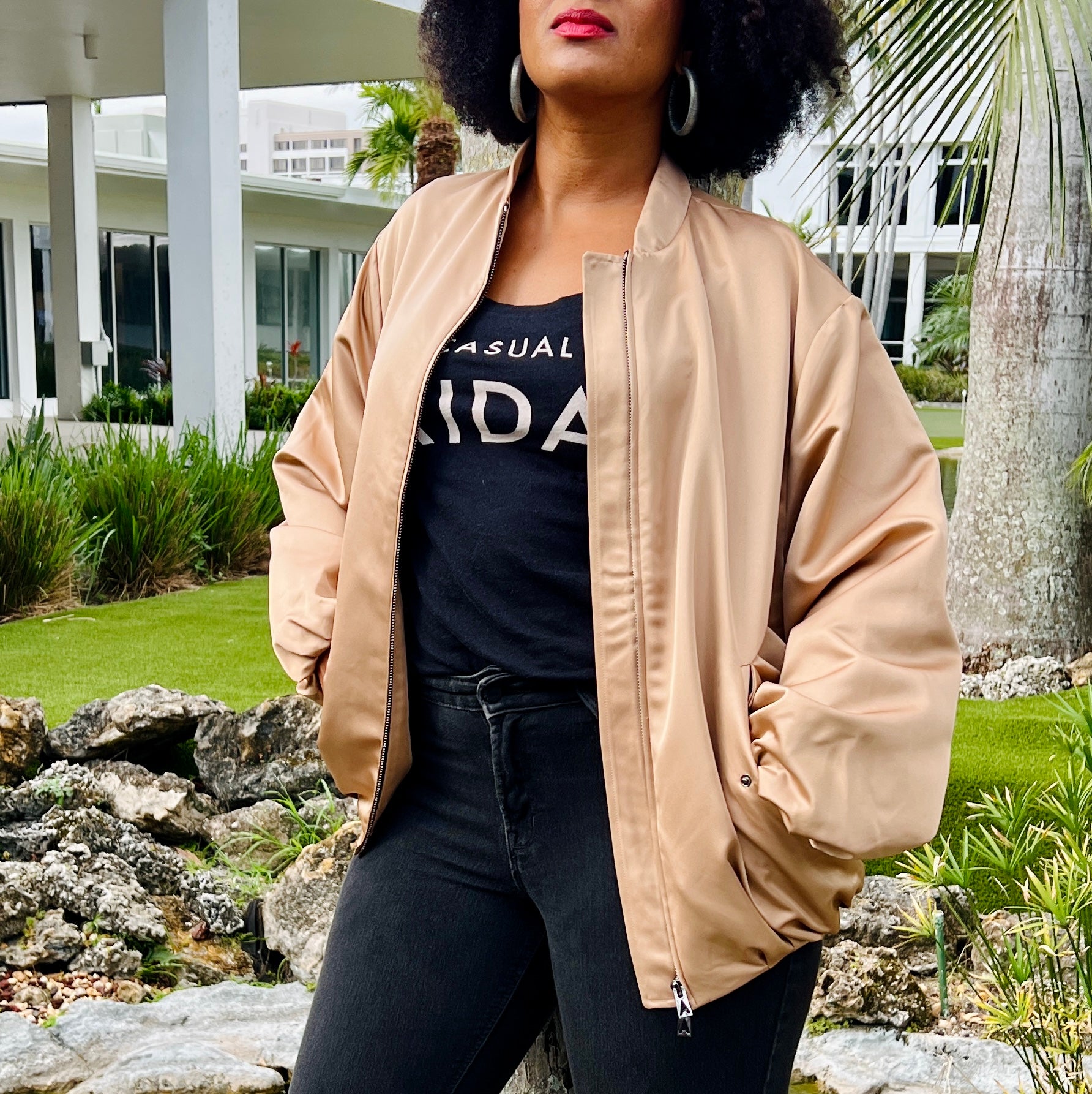 Ahirain Silk Bomber Jacket