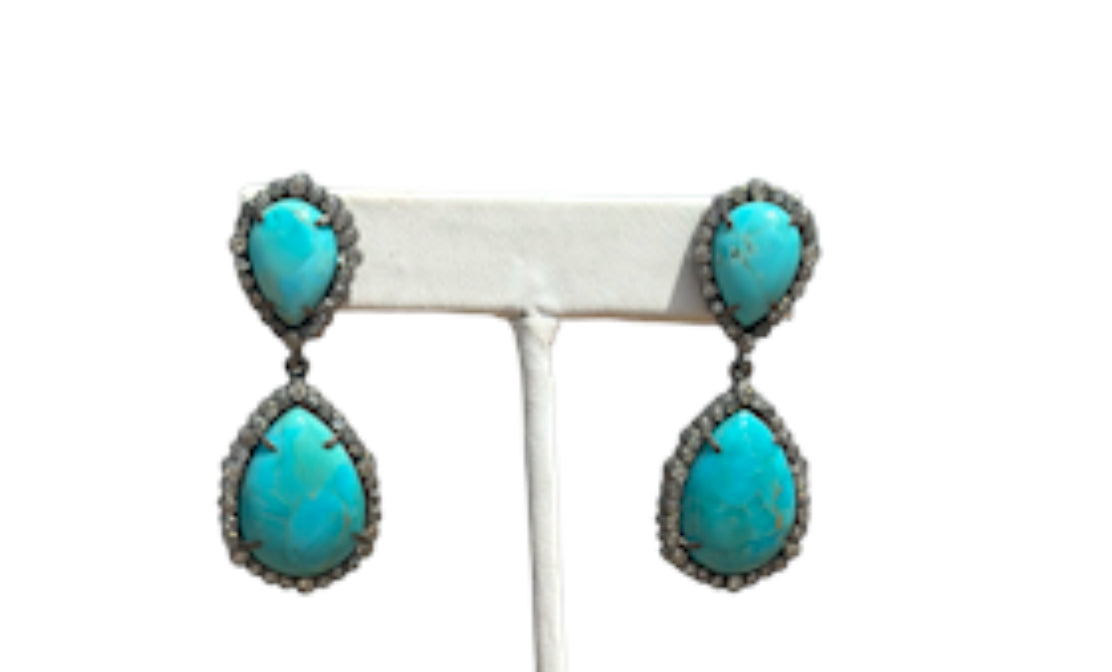 S.Row Designs Opal and Diamond Earrings
