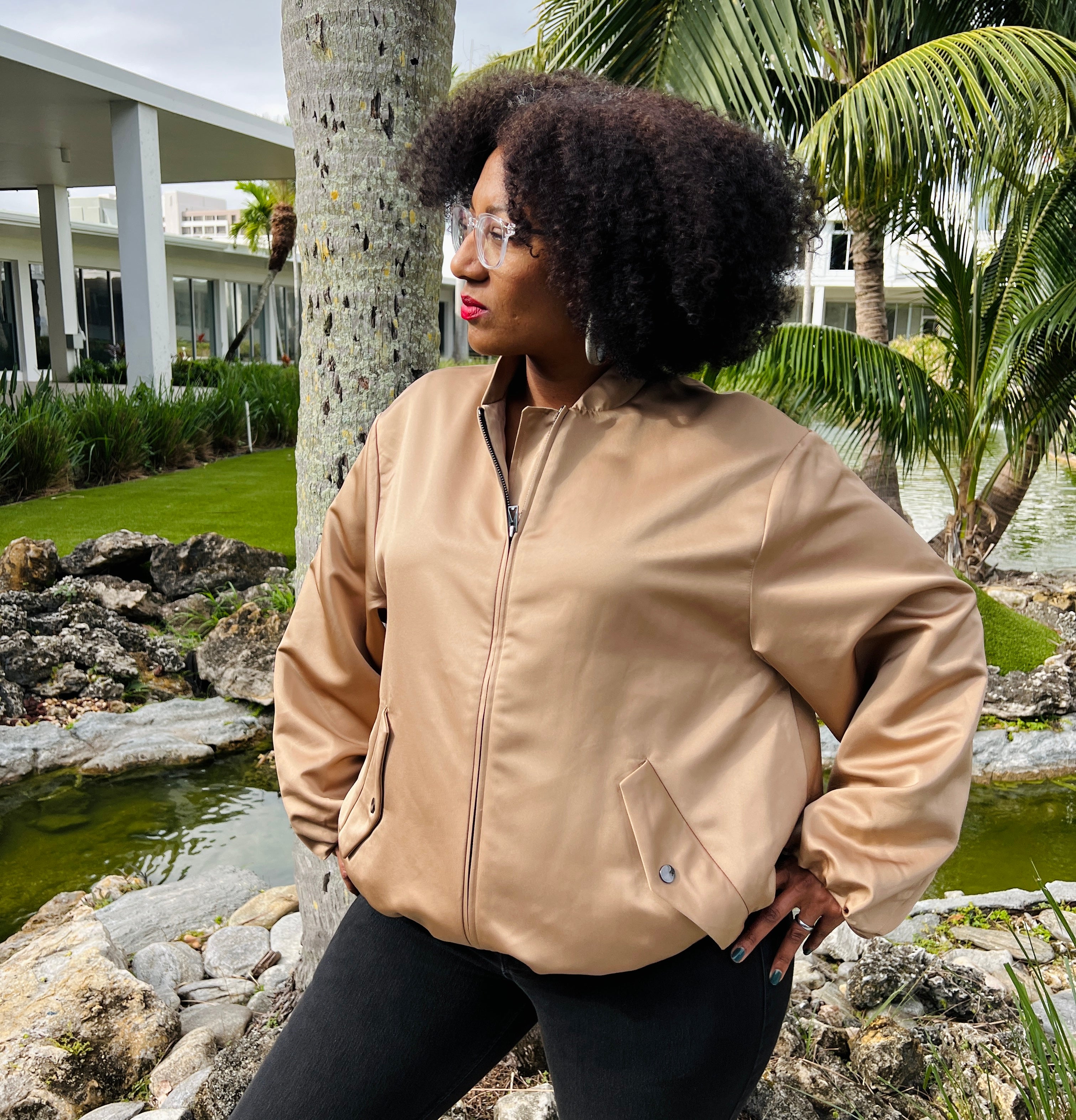 Ahirain Silk Bomber Jacket