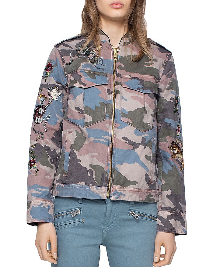 Moussy deals Women's Camouflage Print Bomber Jacket Small