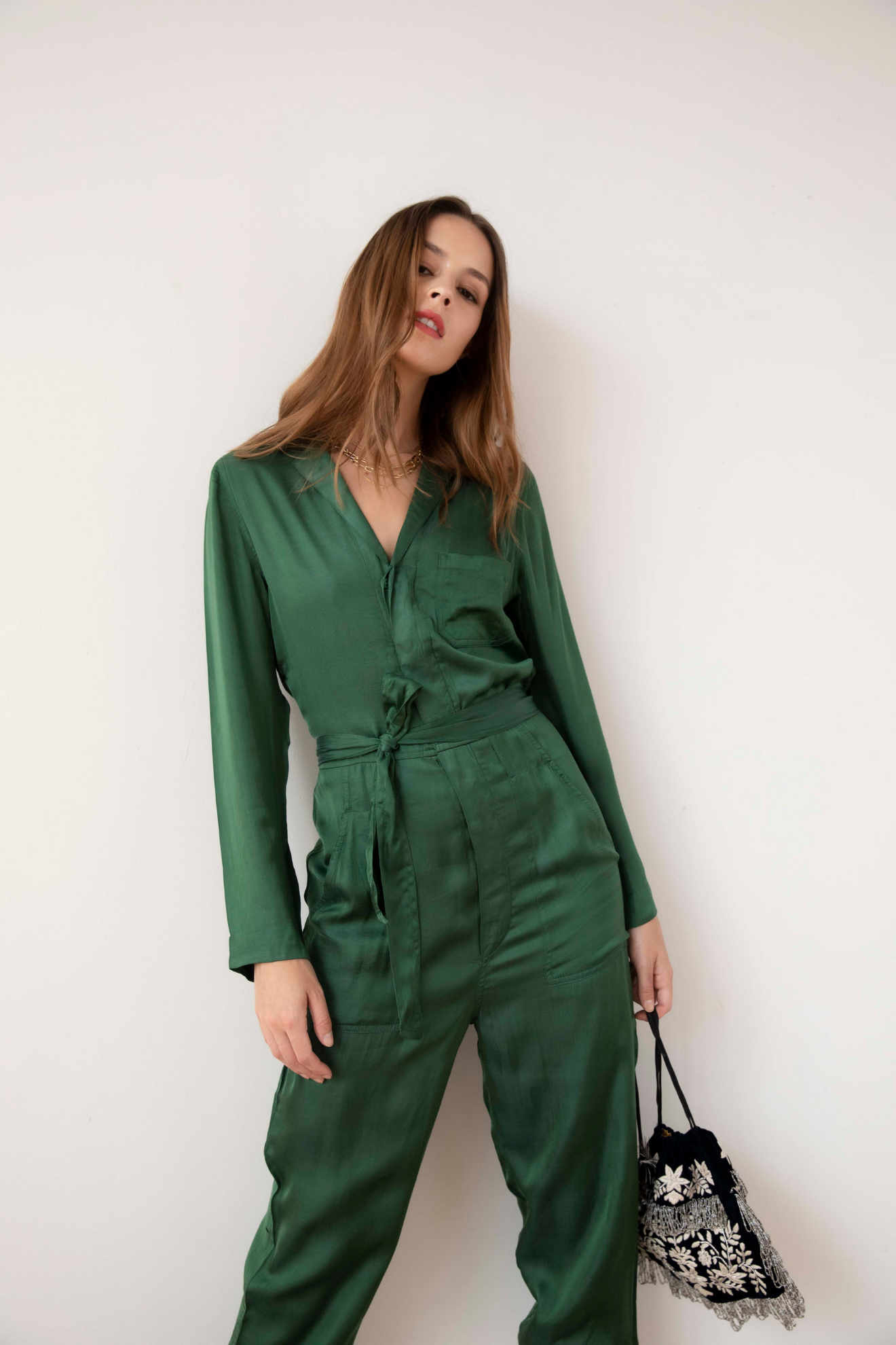 Guadalupe Lydia Jumpsuit in Green