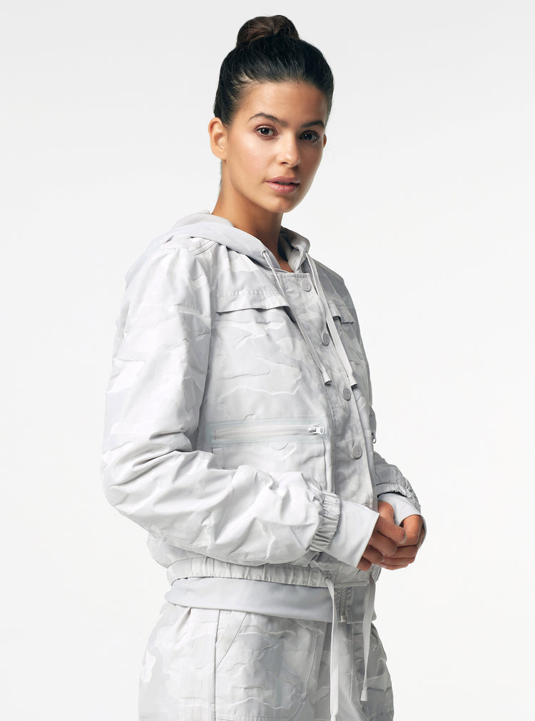 Blanc Noir Camo SkyFall Aviator Jacket
