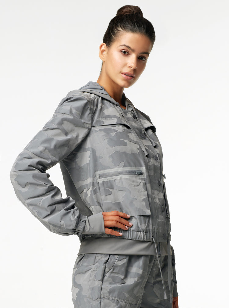 Blanc Noir Camo SkyFall Aviator Jacket