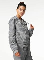 Blanc Noir Camo SkyFall Aviator Jacket