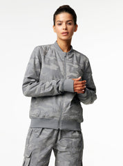 Blanc Noir Camo Reversible Bomber