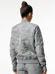 Blanc Noir Camo Reversible Bomber