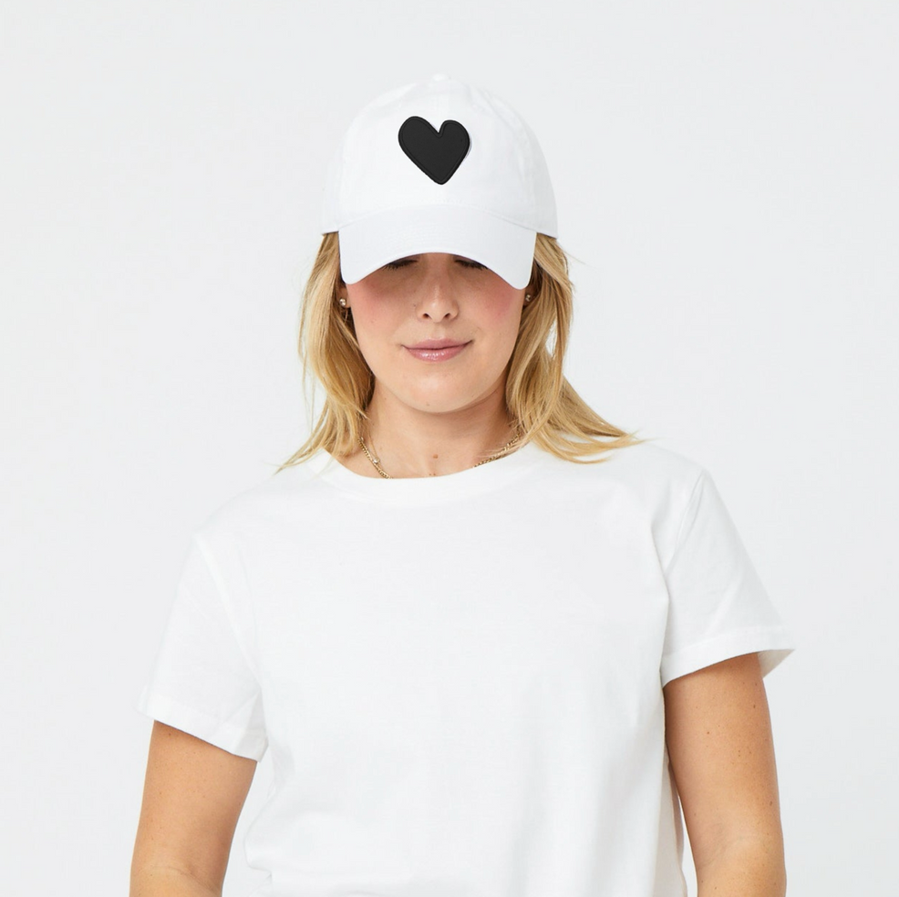 Kerri Rosenthal Heart Patch Baseball Hat