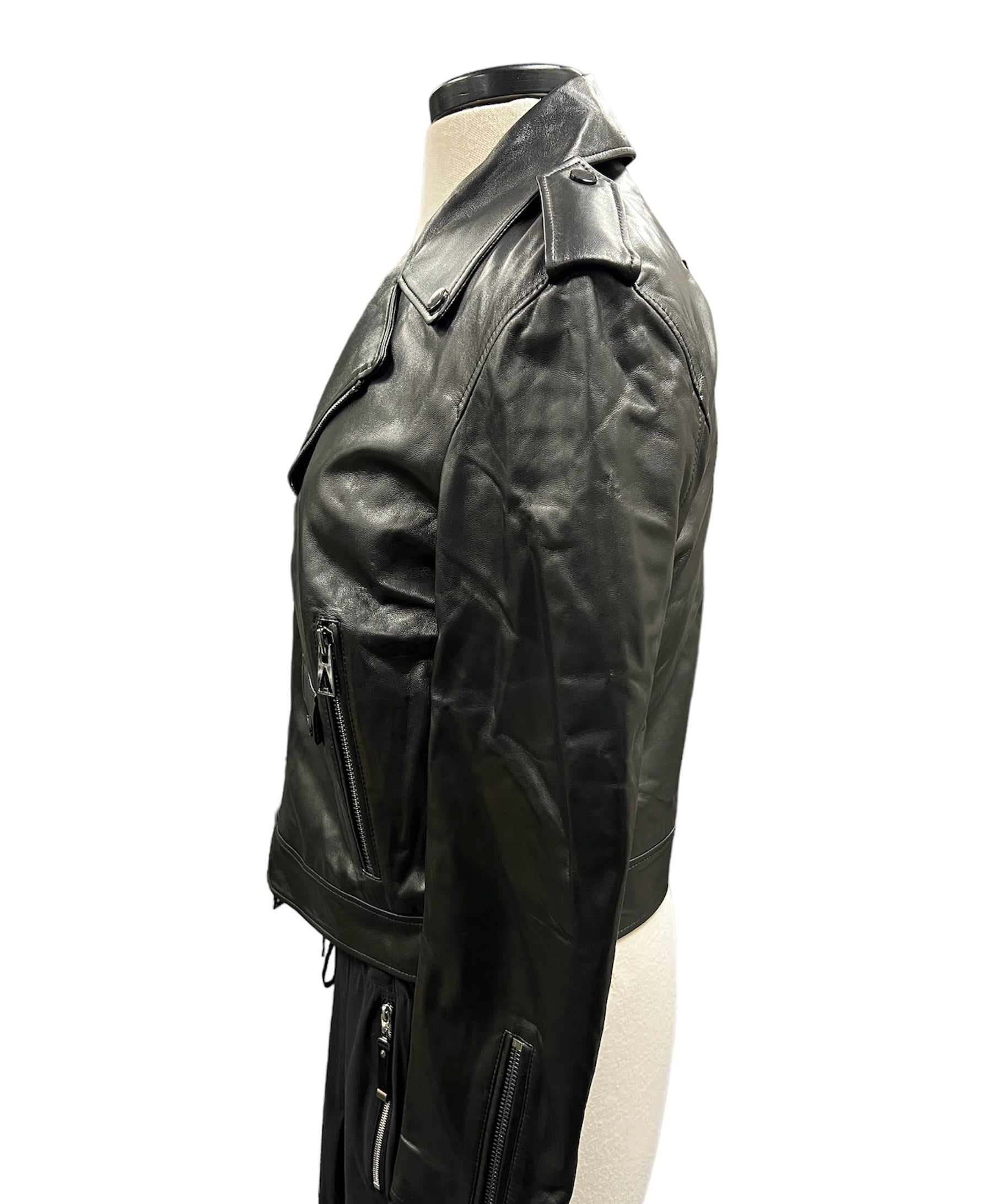 Ahirain Leather Biker Jacket