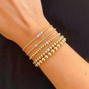 Karen Lazar Design 3MM Signature Bracelet with 14K Diamond Bead