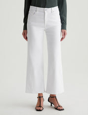 AG Saige Wide Leg Crop Jean in Gallery White