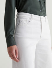 AG Saige Wide Leg Crop Jean in Gallery White