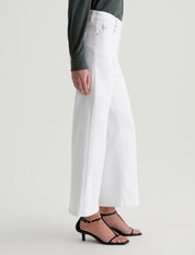 AG Saige Wide Leg Crop Jean in Gallery White