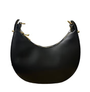 Genuine Leather Curved Shoulder Bag