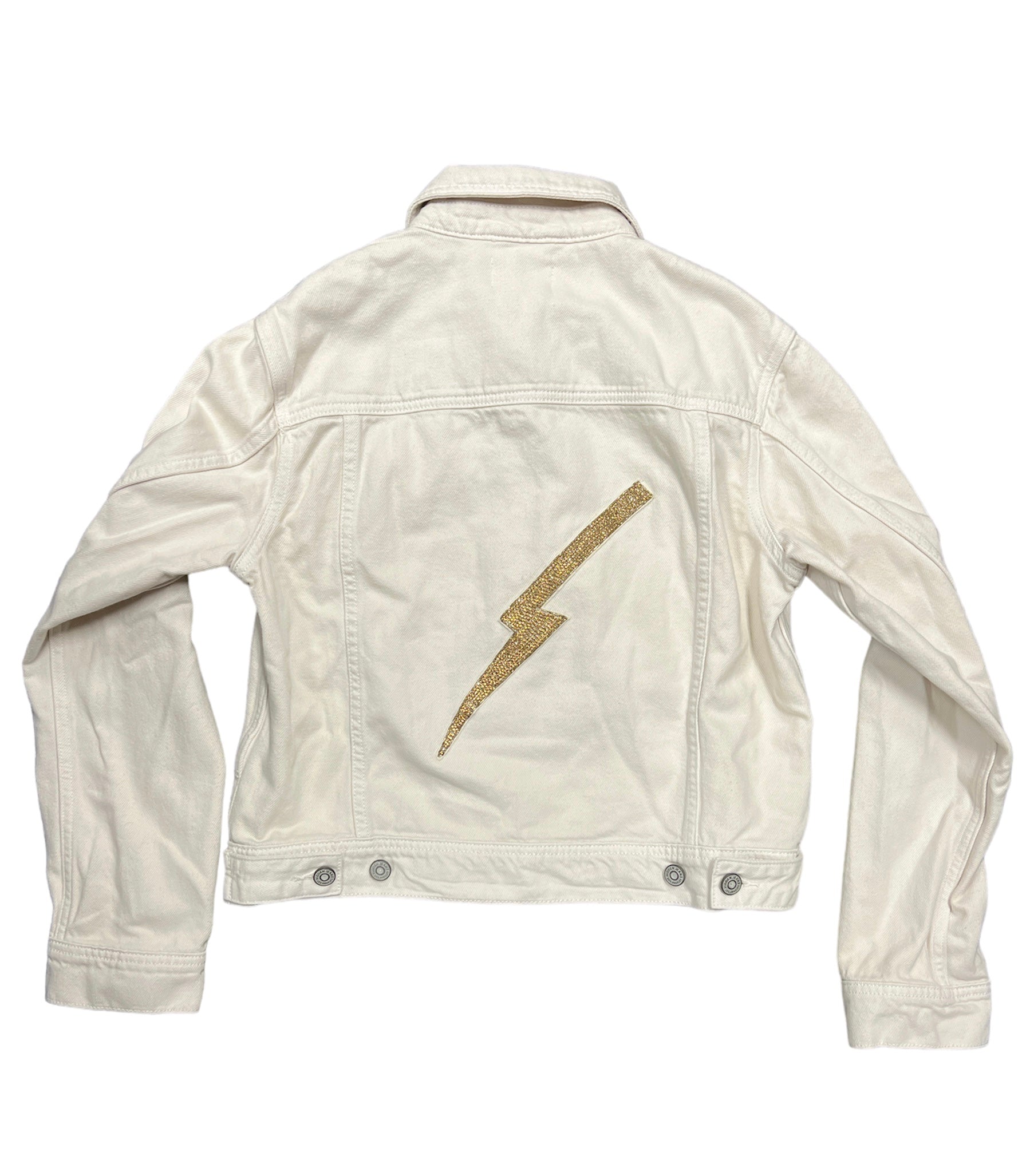 Collab322 Cream Denim Jacket