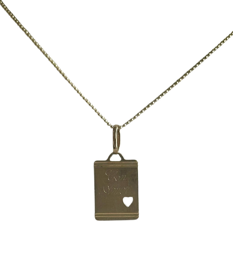 14KT Gold Vintage Con Amour Charm