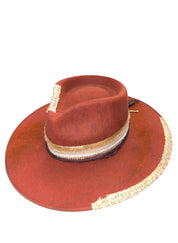 Fab Finds By Sarah Rancher Hat in Terricotta Splash