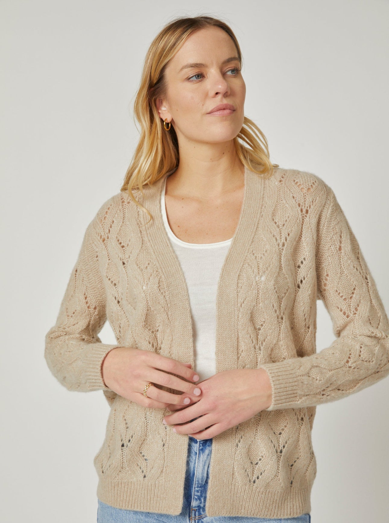 Kokun Pointelle Cardigan