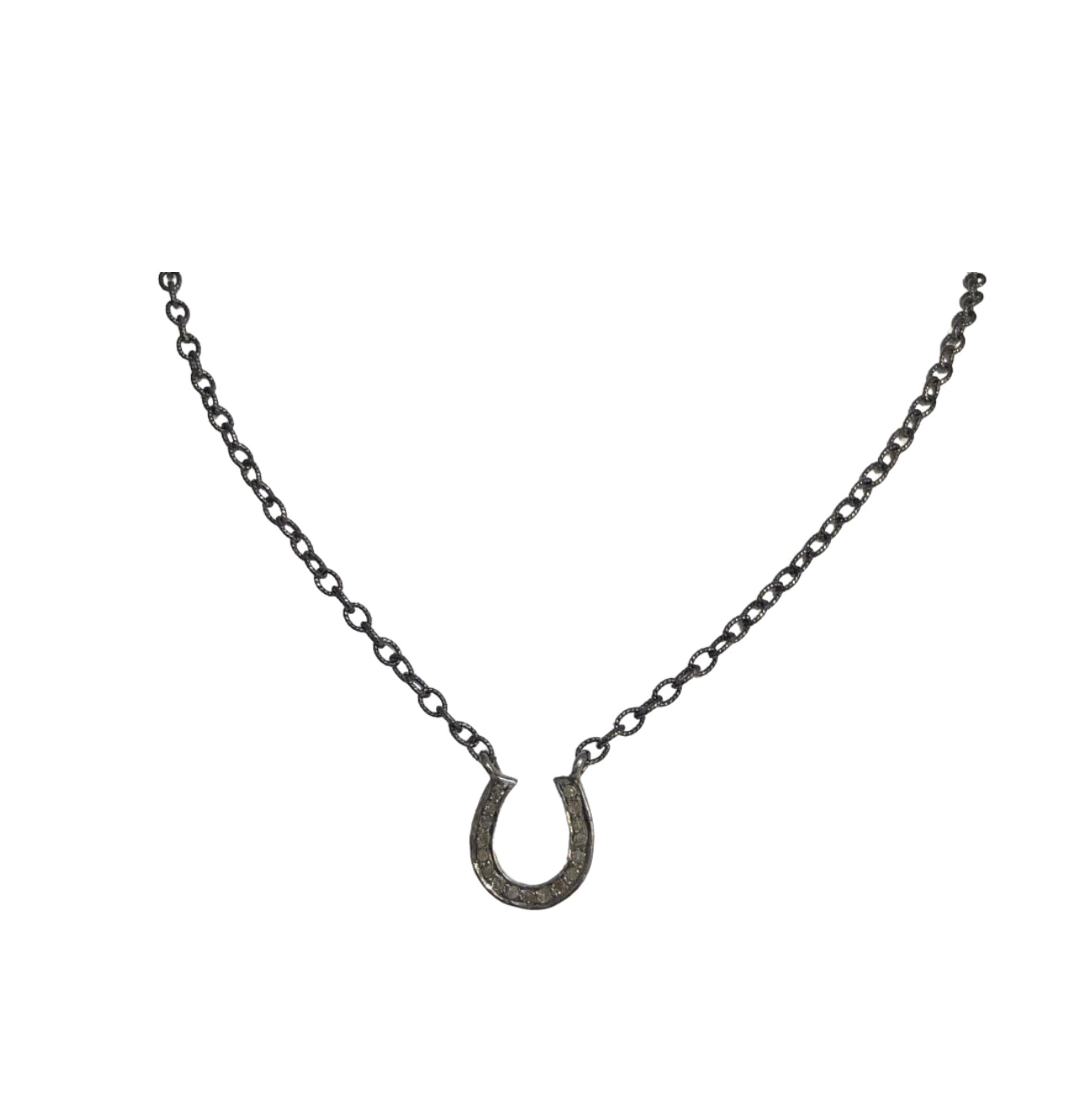 S.Row Designs Petite Diamond Horseshoe Necklace