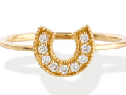 S.Row Designs 14KT Yellow Gold &  Diamond Horseshoe Ring