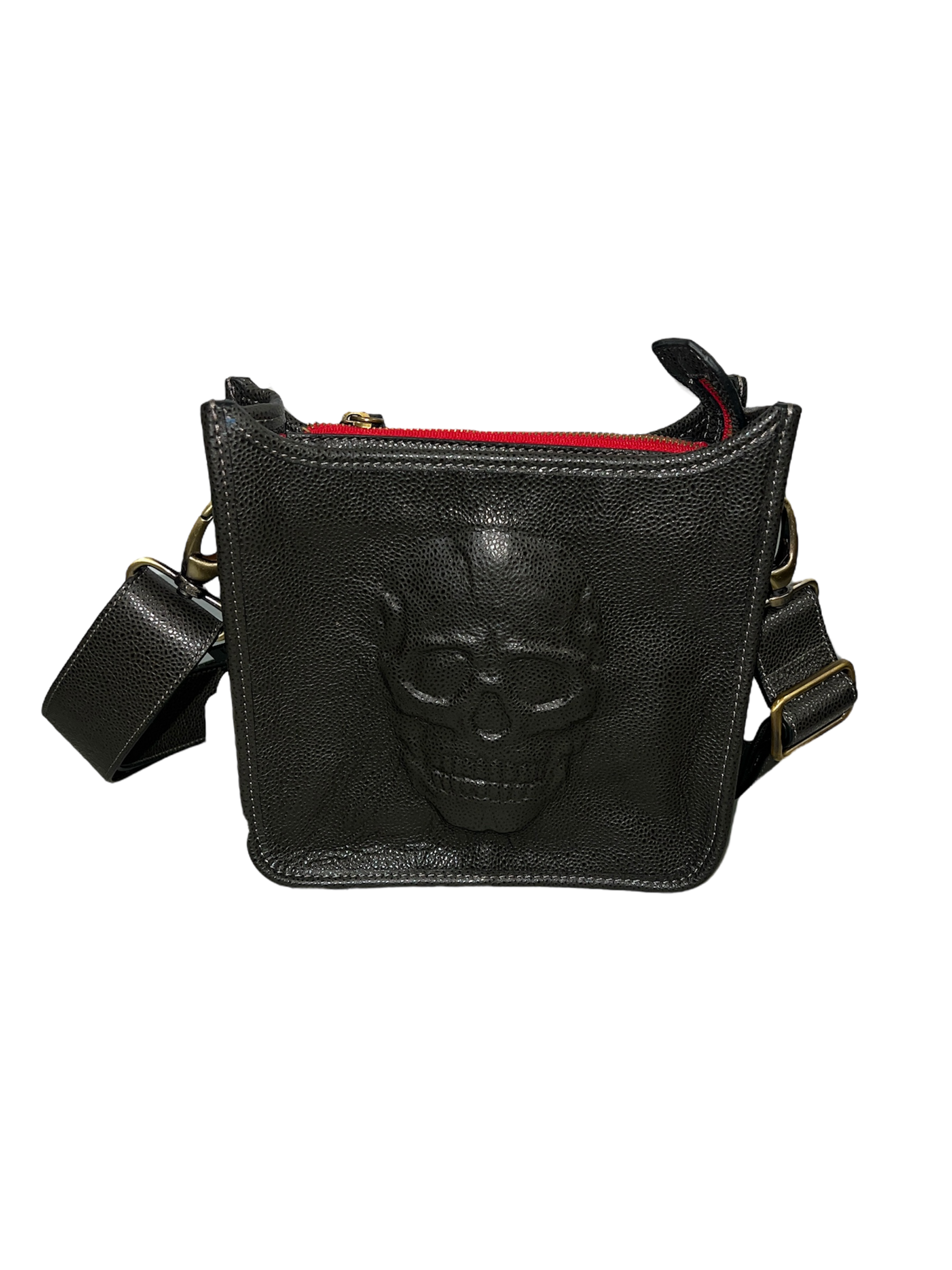 Leather Skull Crossbody
