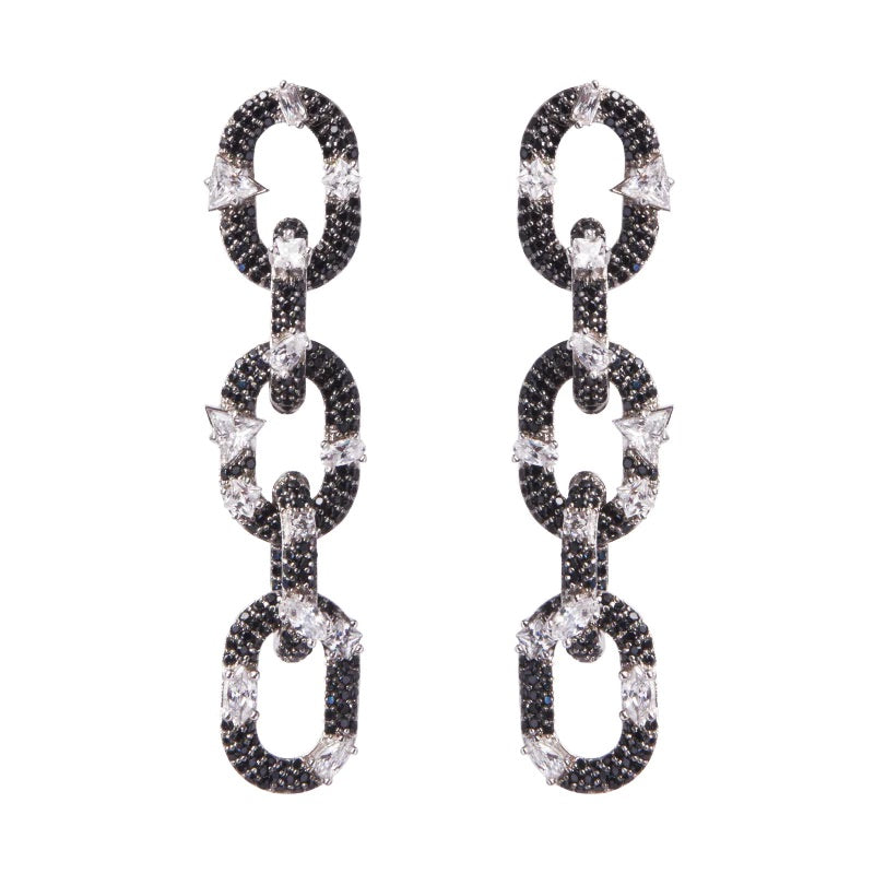 Nickho Rey Spark Earrings - Black Crystal