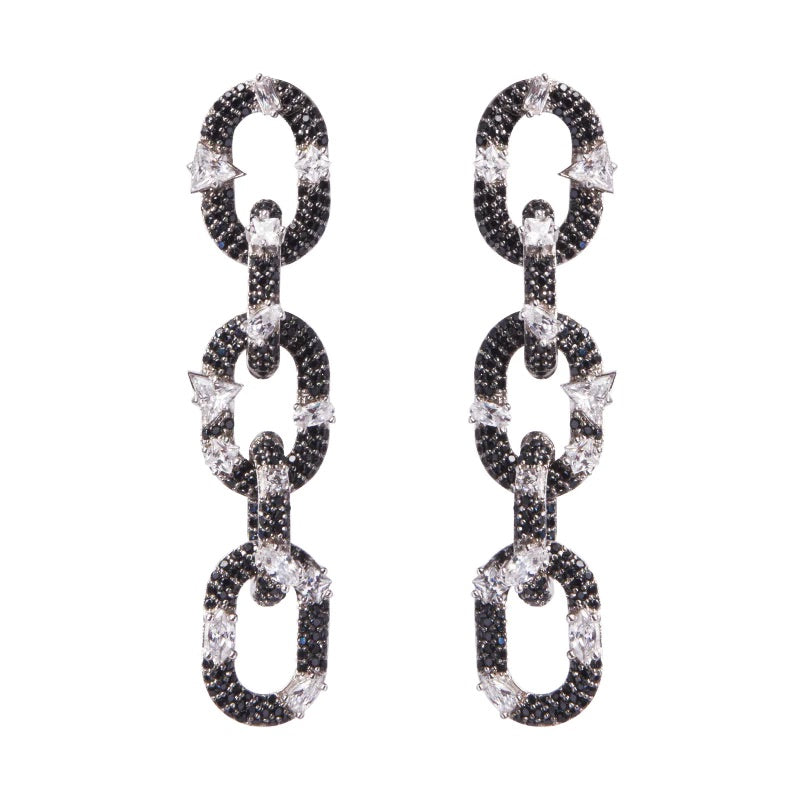 Nickho Rey Spark Earrings - Black Crystal