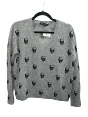 Skull Cashmere Skull V Neck Sweater