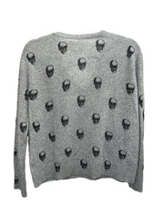 Skull Cashmere Skull V Neck Sweater
