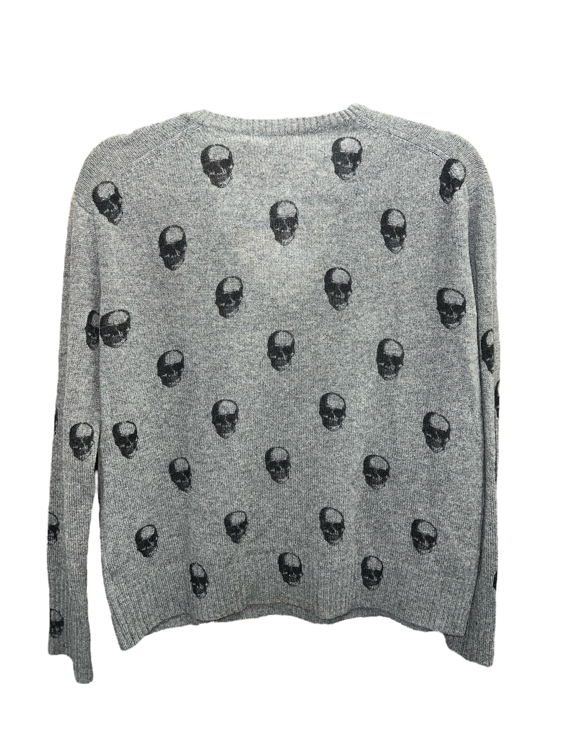 Skull Cashmere Skull V Neck Sweater