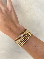 Karen Lazar Design 2MM Signature Bracelet with 14K Diamond Bead