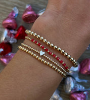 Karen Lazar Design 2MM Signature Bracelet with 14K Heart Bead