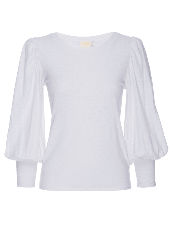 Nation Loren Smocked Peasant Tee