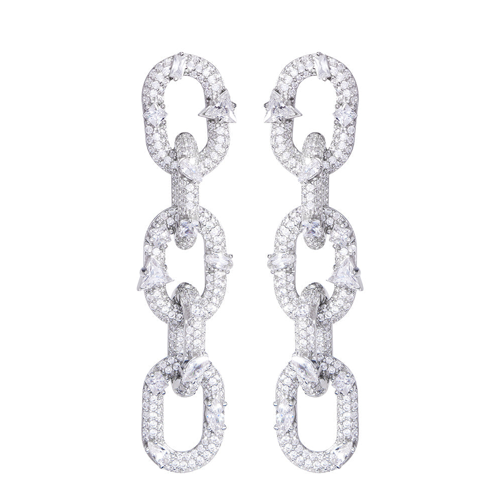 Nickho Rey Spark Earrings in White Rhodium