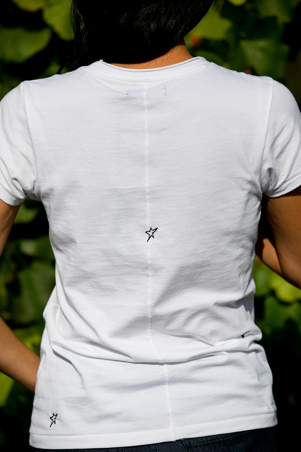 Catherine Gee S/S Embroidered Star Cotton Tee
