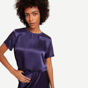 Nation Marie Satin Boxy Crop Top