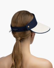 Eric Javitz Champ II Visor in White Mix/Navy