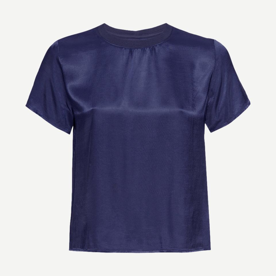 Nation Marie Satin Boxy Crop Top
