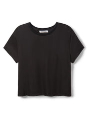 Perfect White Tee Delphine Satin Crew Neck Tee