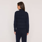 Cashmere Project Cable Puffer Vest