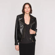 Cashmere Project Vegan Leather and Suede Moto
